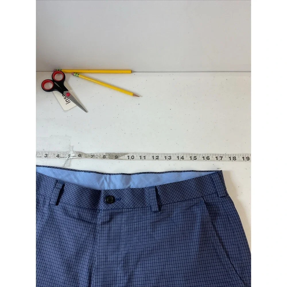 Brooks Brothers Pants Mens 34x30 Milano Fit Dress Pants Blue Check Lightweight
